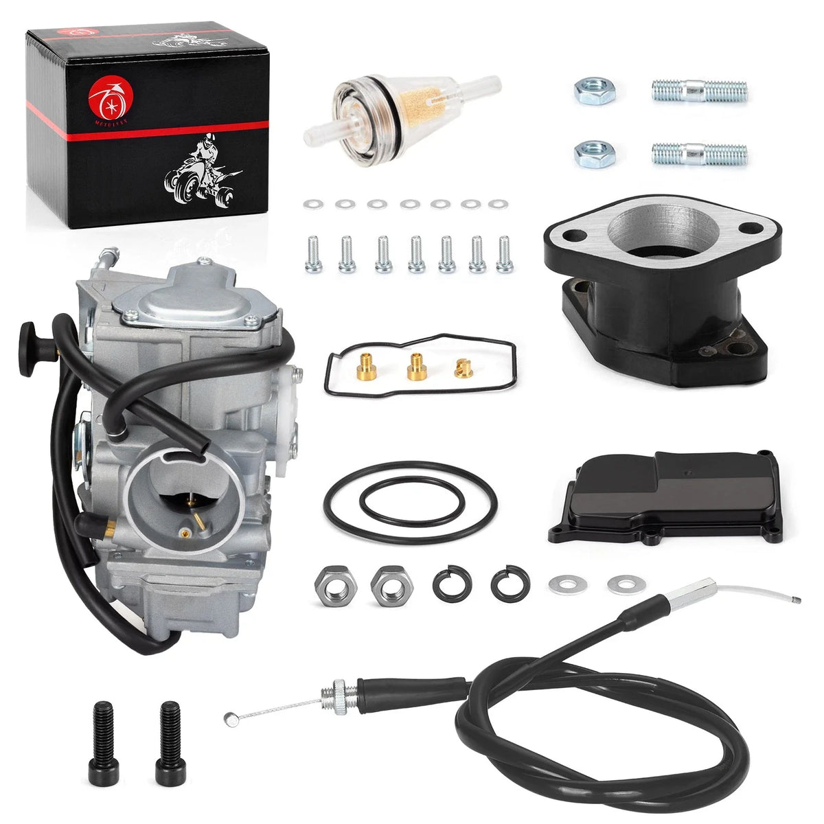 Carb Kit Throttle Cable Intake Manifold for Yamaha YFM350X Warrior (2001–2004)