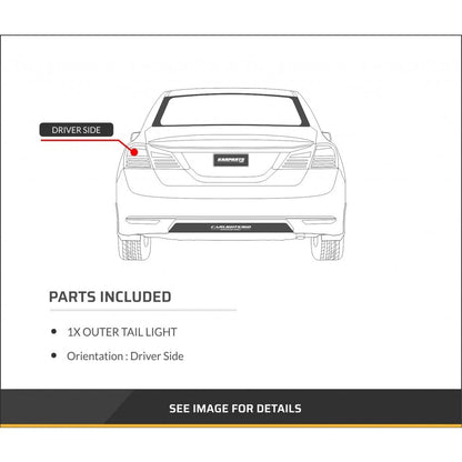 Tail Light Driver Side Outer for Toyota Yaris (2016–2020) LLX-TO2804127C-CL360A71, TO2804127