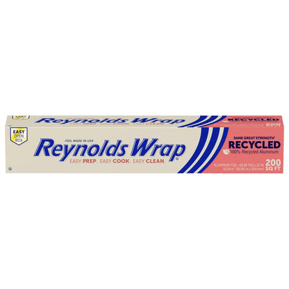 Recycled Aluminum Foil Roll for Kitchen Use (200 Sq Ft, Silver)