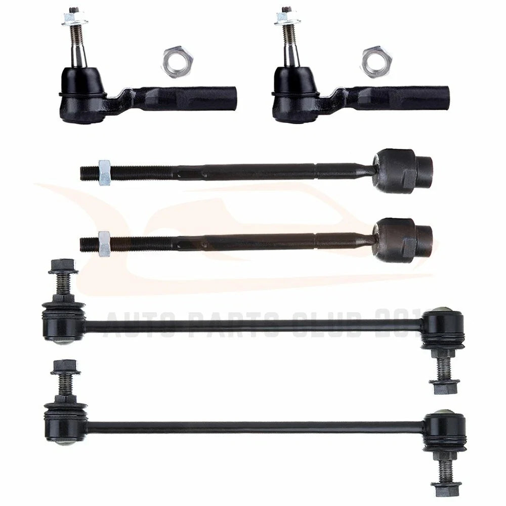 Set of 6 Front Tie Rod Ends Steering Kit for Chevrolet Malibu & Pontiac G6