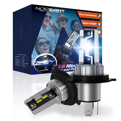 2X NOVSIGHT 9003 H4 LED Headlight Bulbs Kit 10000W 110000LM Bright White