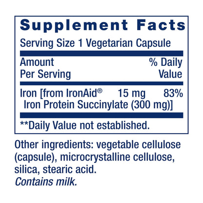 Iron Protein Plus for Life Extension (100 Count)