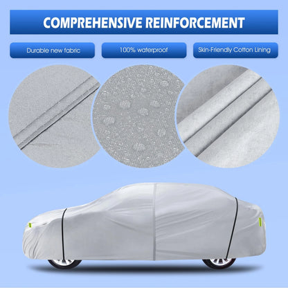 Waterproof 6-Layer Car Cover for Universal Fit (178186 Inch)