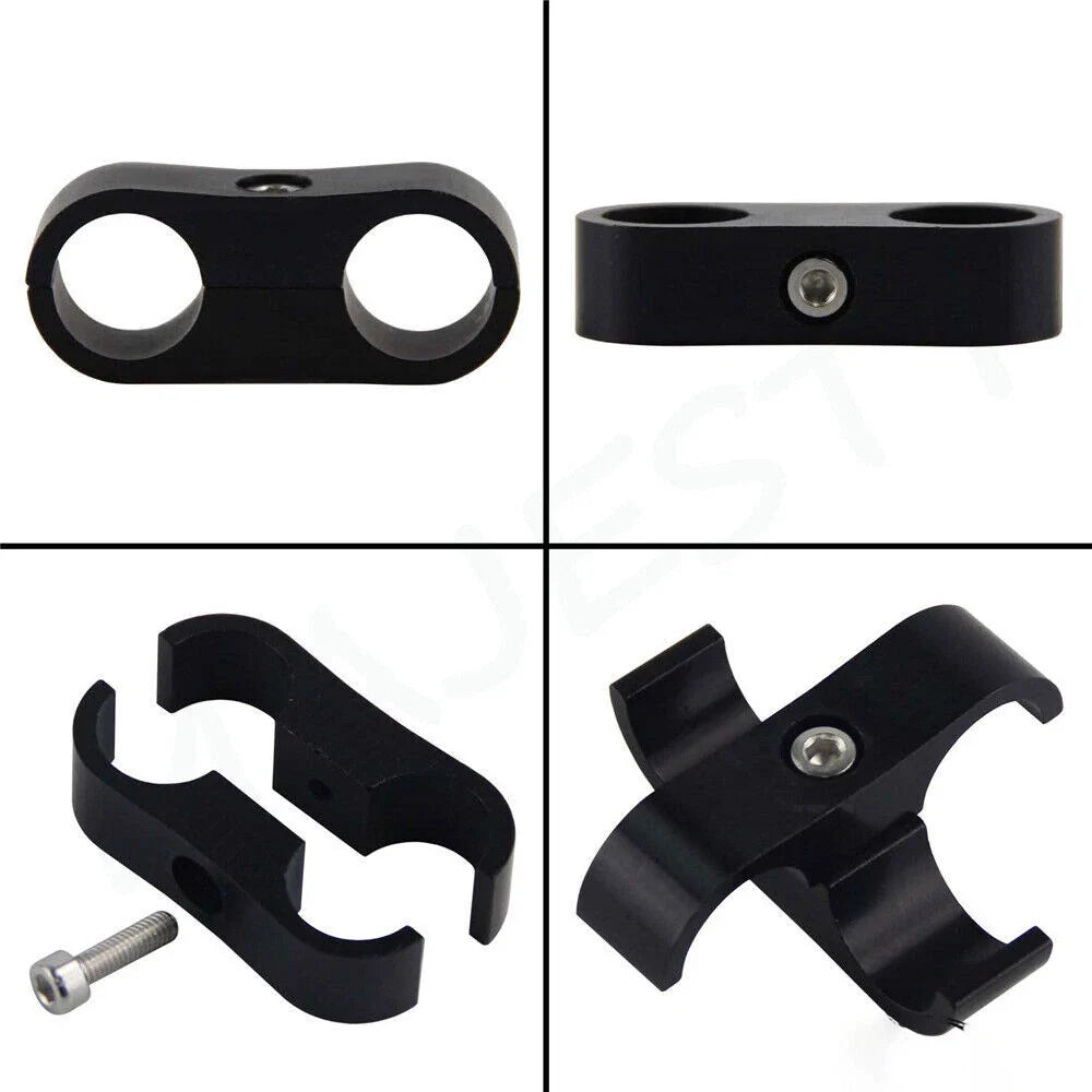Set of 10 Separator Clamp Fittings for Oil Fuel Hose Line (Universal)