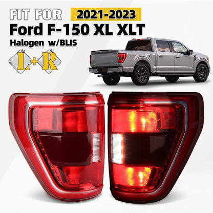 Set of 2 Halogen Tail Lights for Ford F-150 XL/XLT/STX/TREMOR (2021–2023)