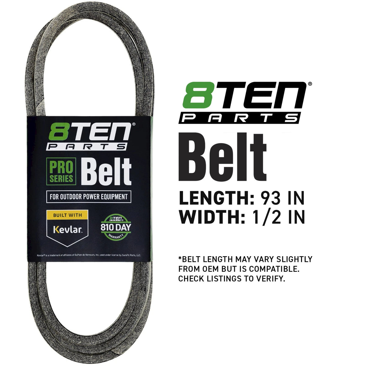 8TEN Kevlar Belt for Toro Commercial Walk 40 TurboForce (110-6972)