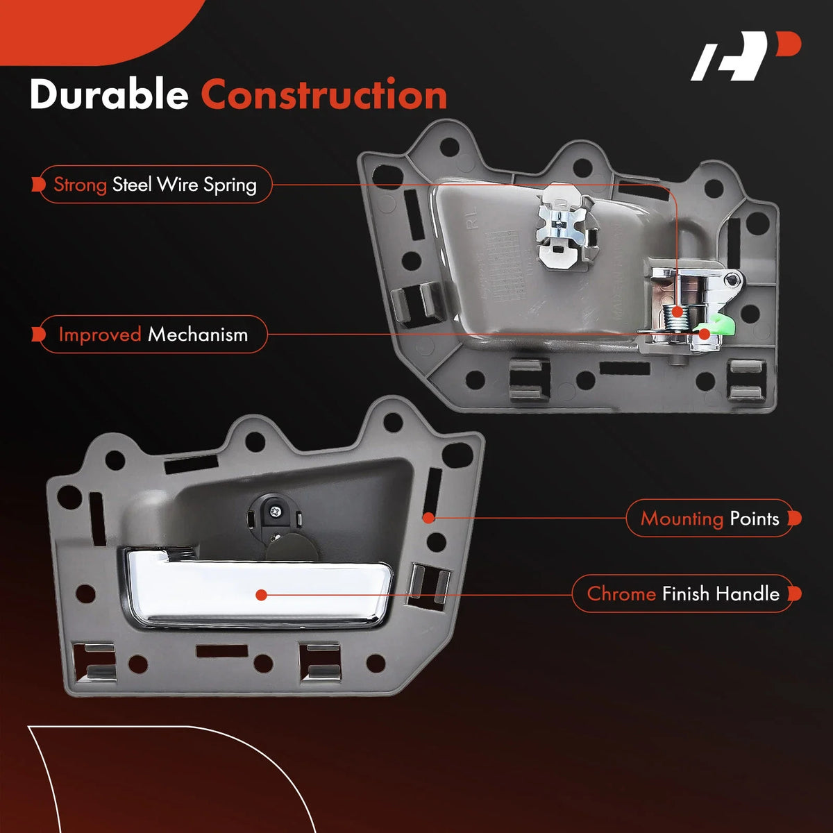 Set of 4 Front & Rear Interior Door Handles for Jeep Grand Cherokee (2005–2010)