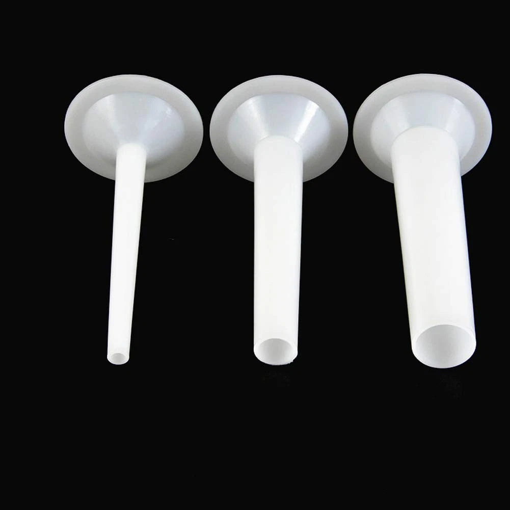 Set of 3 Plastic Sausage Stuffing Tubes for Manual Stuffer