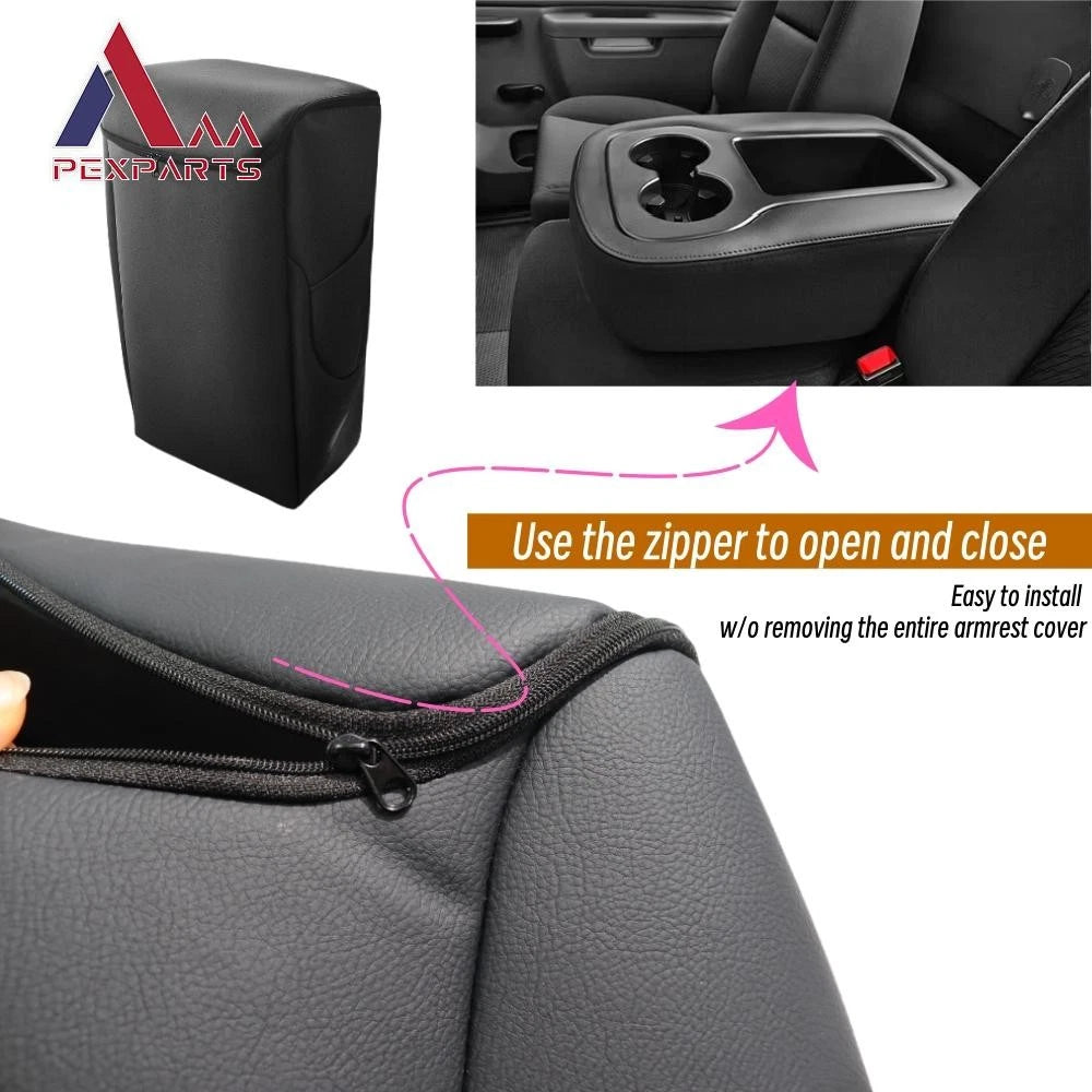 Middle Console Lid Armrest Cover for Silverado Sierra (2007–2014)