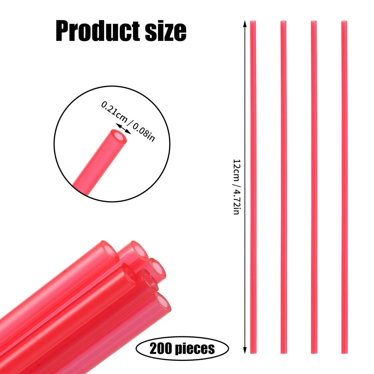 200pcs Spray Can Straws for Aerosol Cans (4.72in Long)