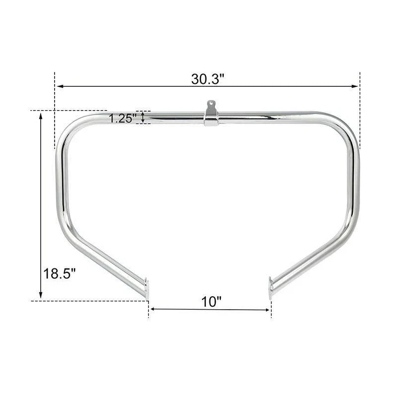 Engine Guard Bar & Foot Pegs for Harley Touring (2009–2024) Chrome