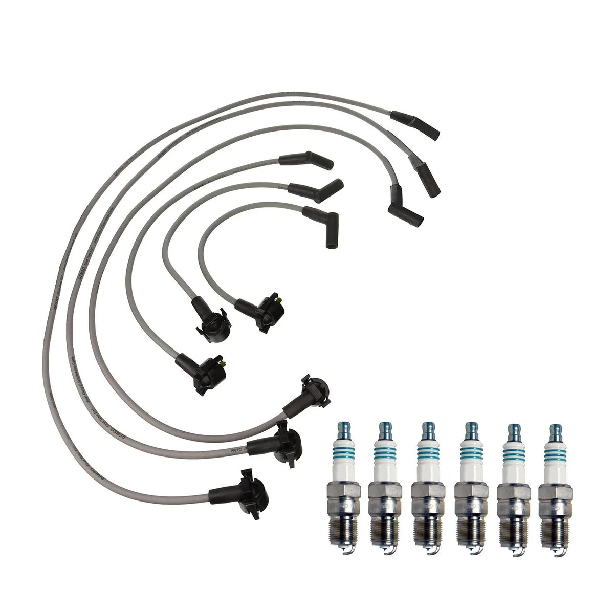 Denso Wire Set & 6 Iridium Power Spark Plugs for Ford Mustang V6