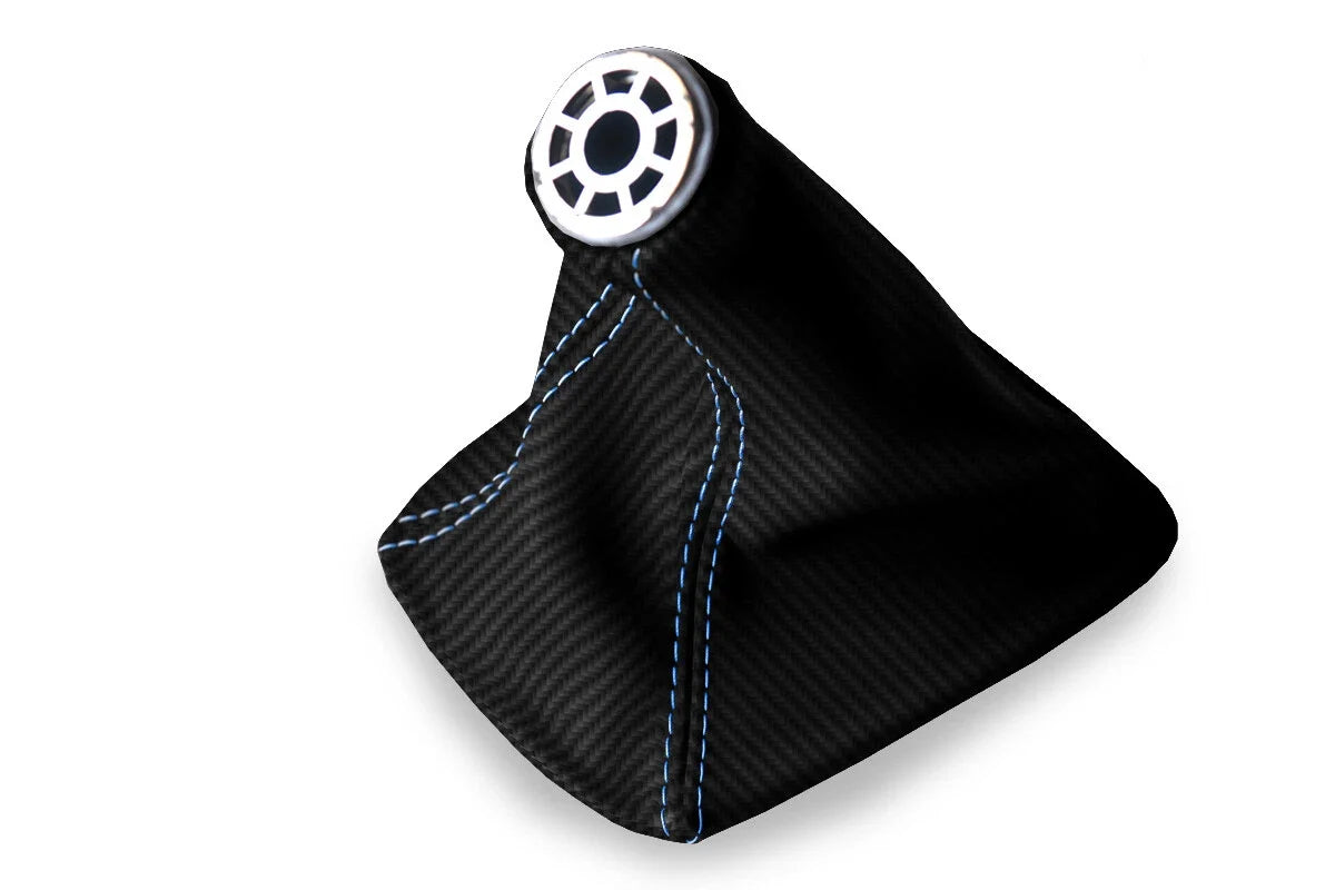 Manual Shift Boot Cover for Toyota Celica (2000–2005) Carbon Fiber Blue Stitch