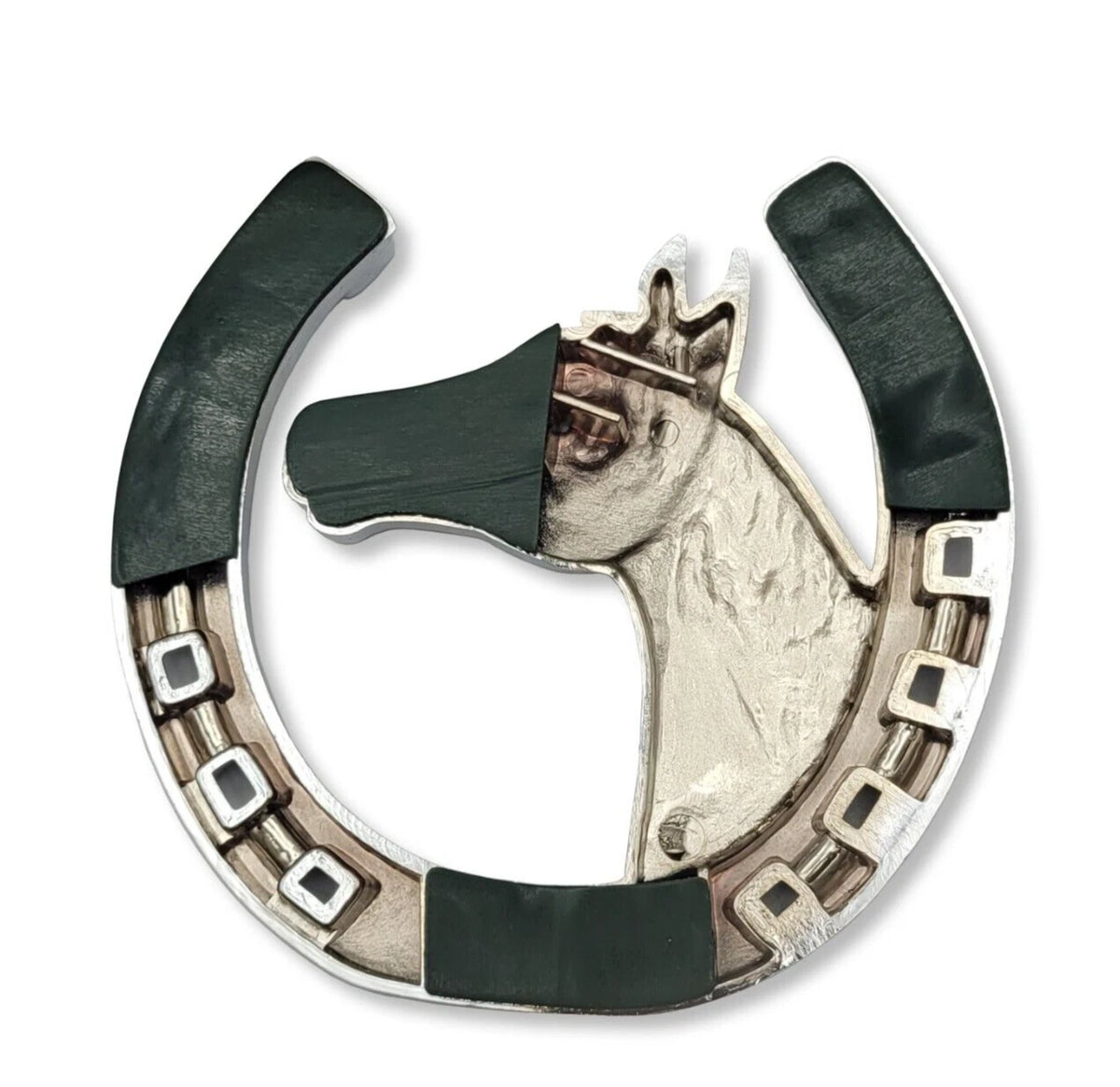 3D Chrome ABS Horseshoe Emblem Decal for Car Truck (QEB020)
