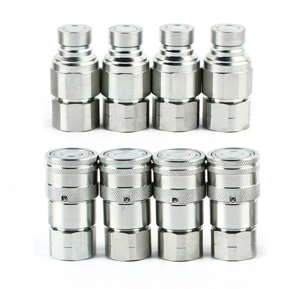 Set of 4 Hydraulic Quick Connect Couplers for Bobcat Skid Steer