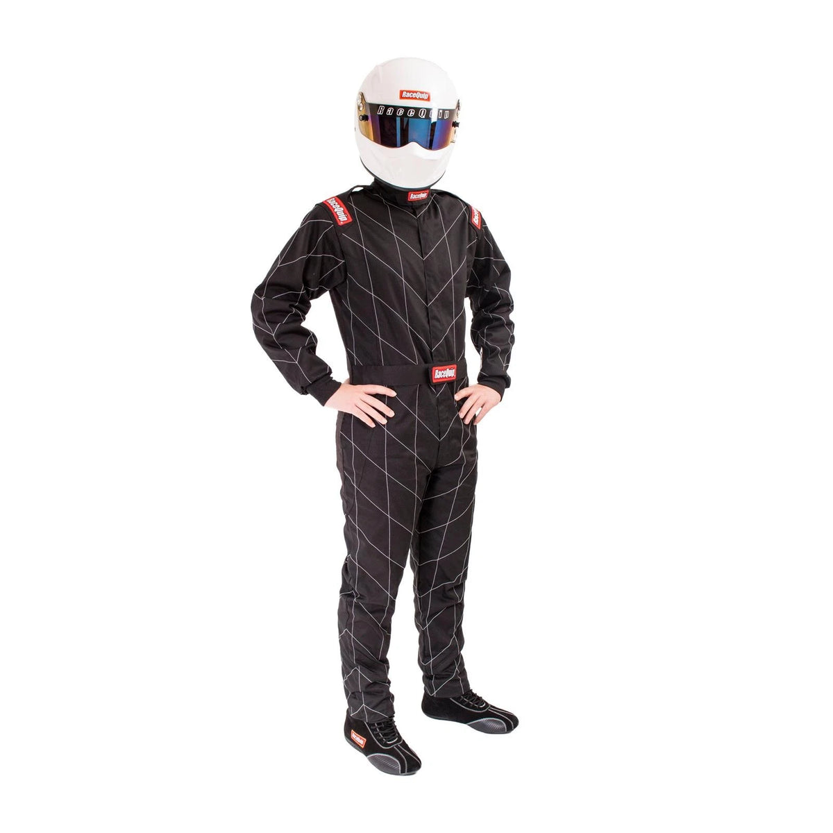 RaceQuip 130903RQP 130 Series Fire Suit SFI-1 for Racing (Black, M)
