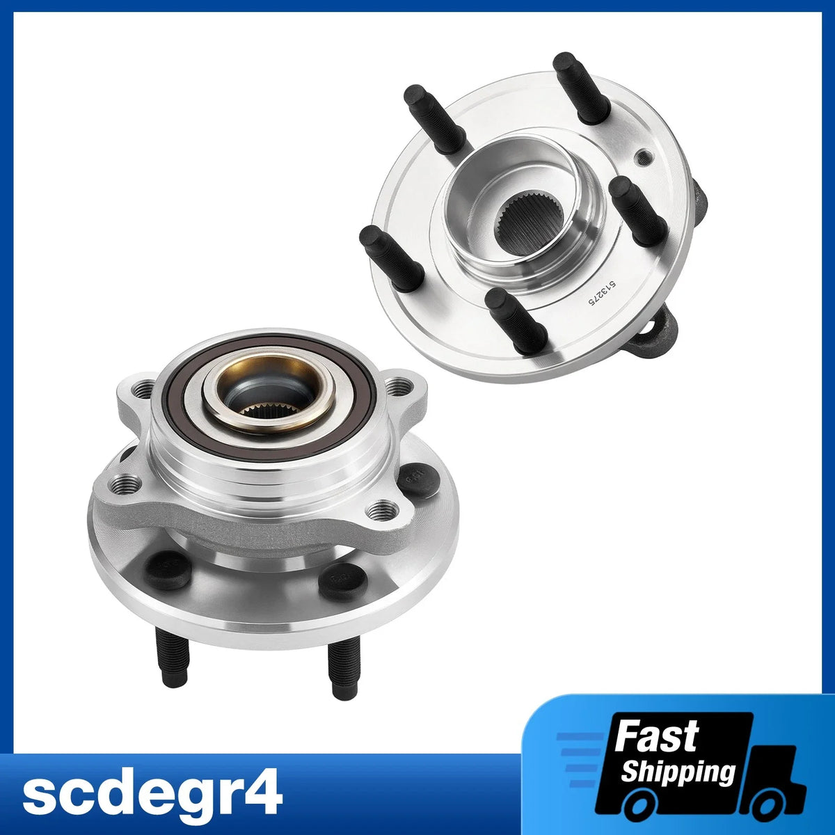Pair Front Wheel Hub Bearings for 2010-2019 Ford Taurus Flex Lincoln MKS MKT