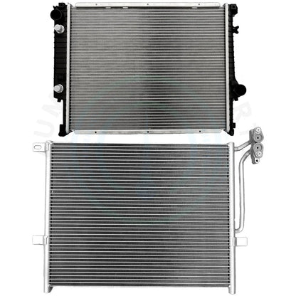 Aluminum Radiator & AC Condenser Cooling Kit for BMW 323i 323is (1999)