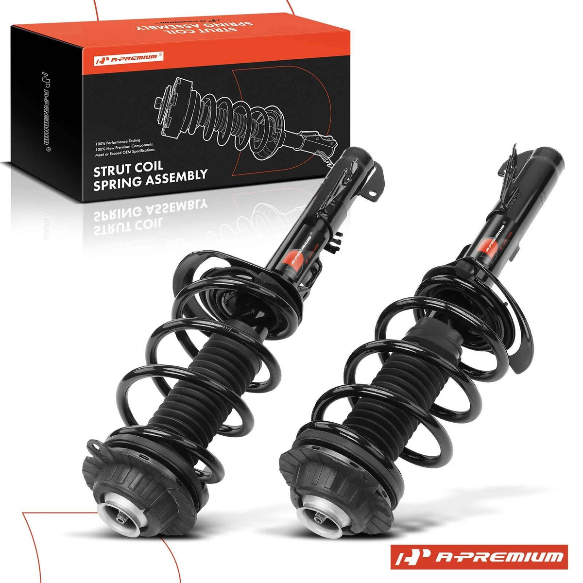 Front Struts w/ Coil Springs Assembly for Jeep Cherokee KL (2014–2023) 68373959AC, 68373958AC
