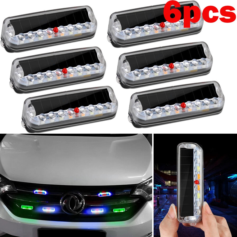 2X Solar Power LED Warning Security Fake Alarm Light for Universal Use