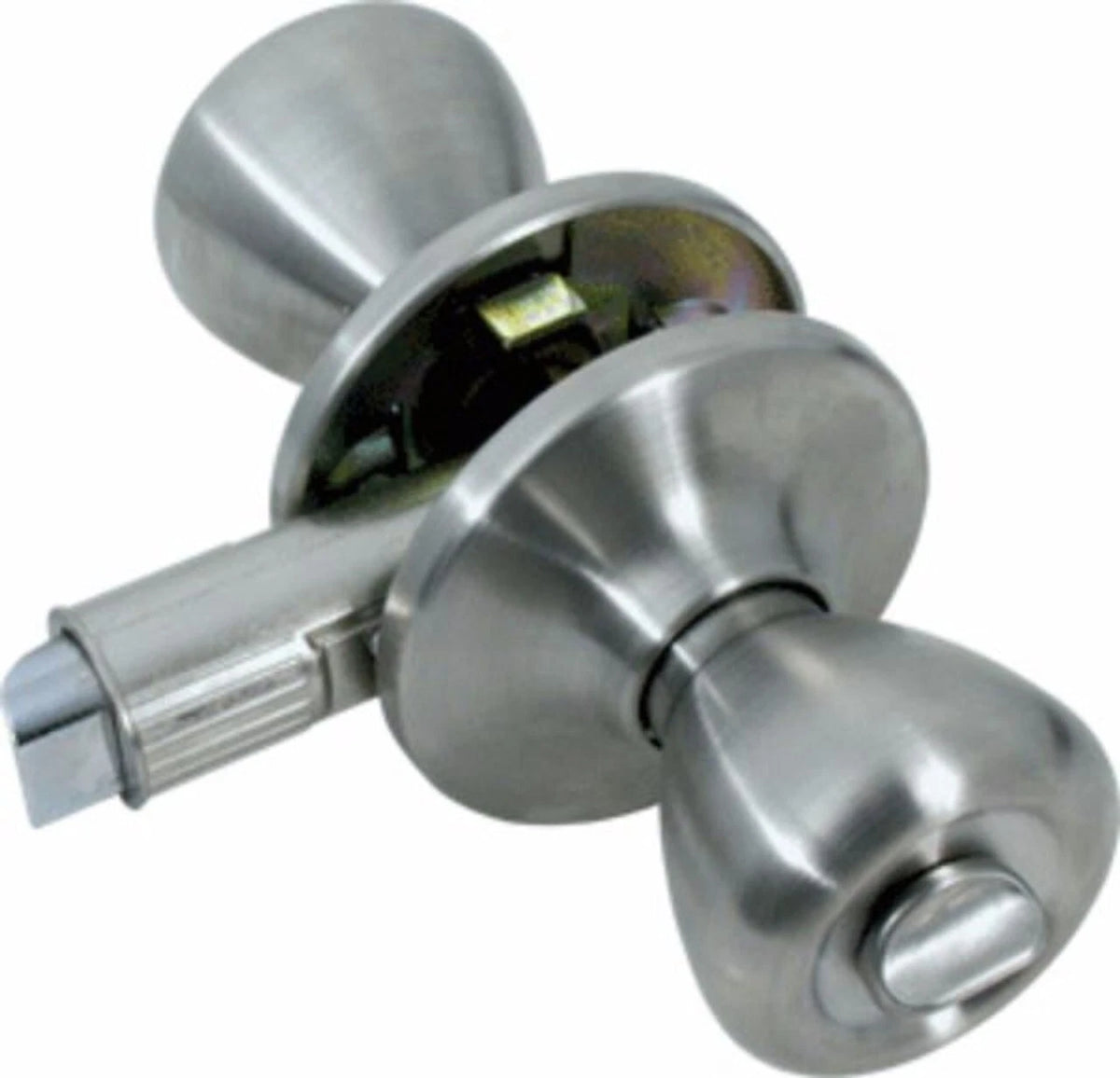 Brushed Nickel Door Lock for Mobile Home/RV (Interior Privacy)