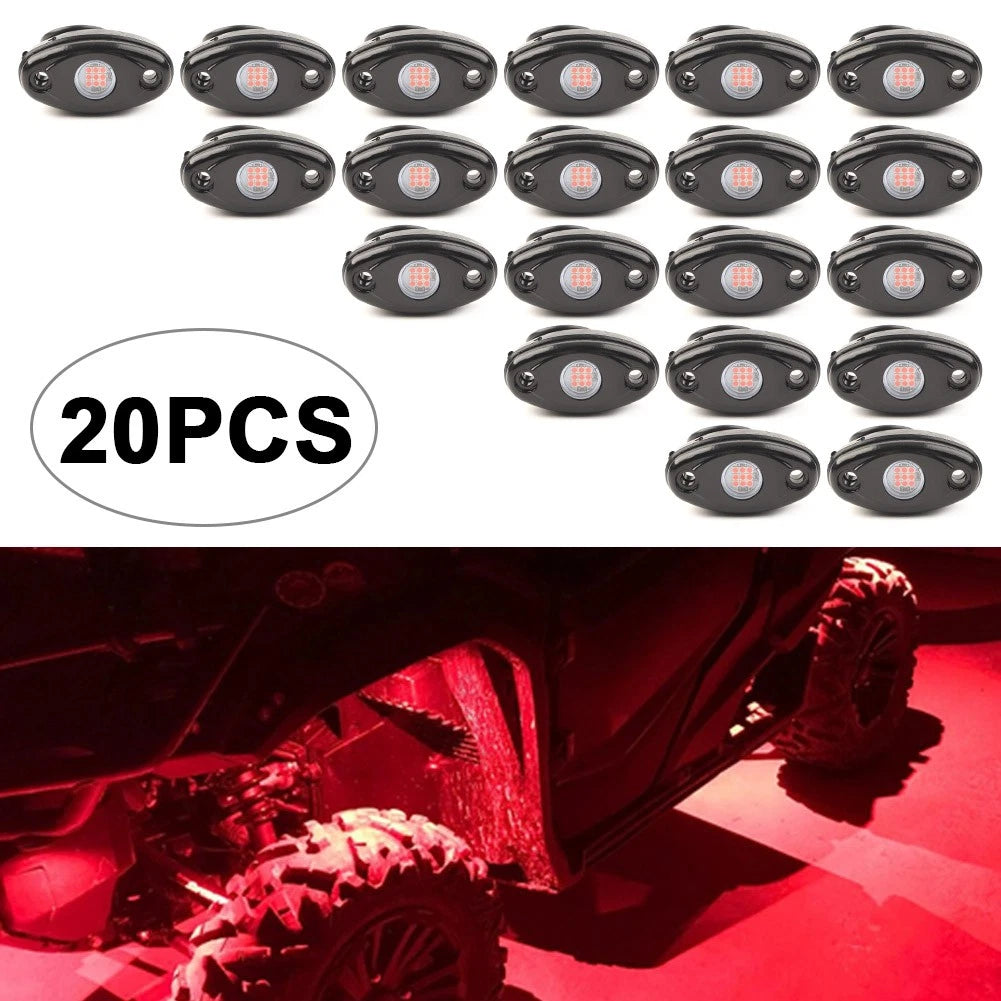 20X Red LED Rock Light Pods for Jeep (2057YF028)