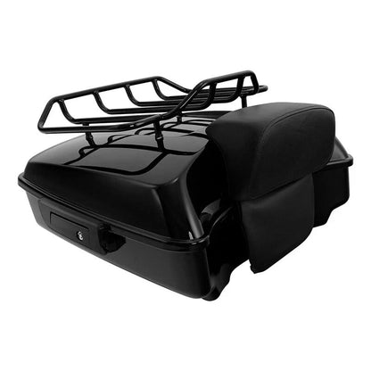 Black Chopped Trunk Backrest Pad for Harley Touring Road Glide (2014–2026)
