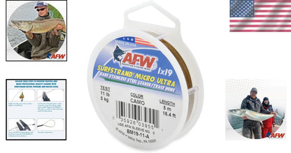 1x19 Stainless Steel Leader Wire for Surfstrand (5m, 11lb)