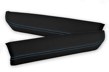 Set of 2 Front Door Armrest Panel Covers for Nissan 350Z (2003–2005) Blue Stitch