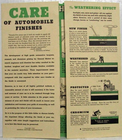 Set of 4 Automotive Finishes Sales Folder for General Motors (1936)