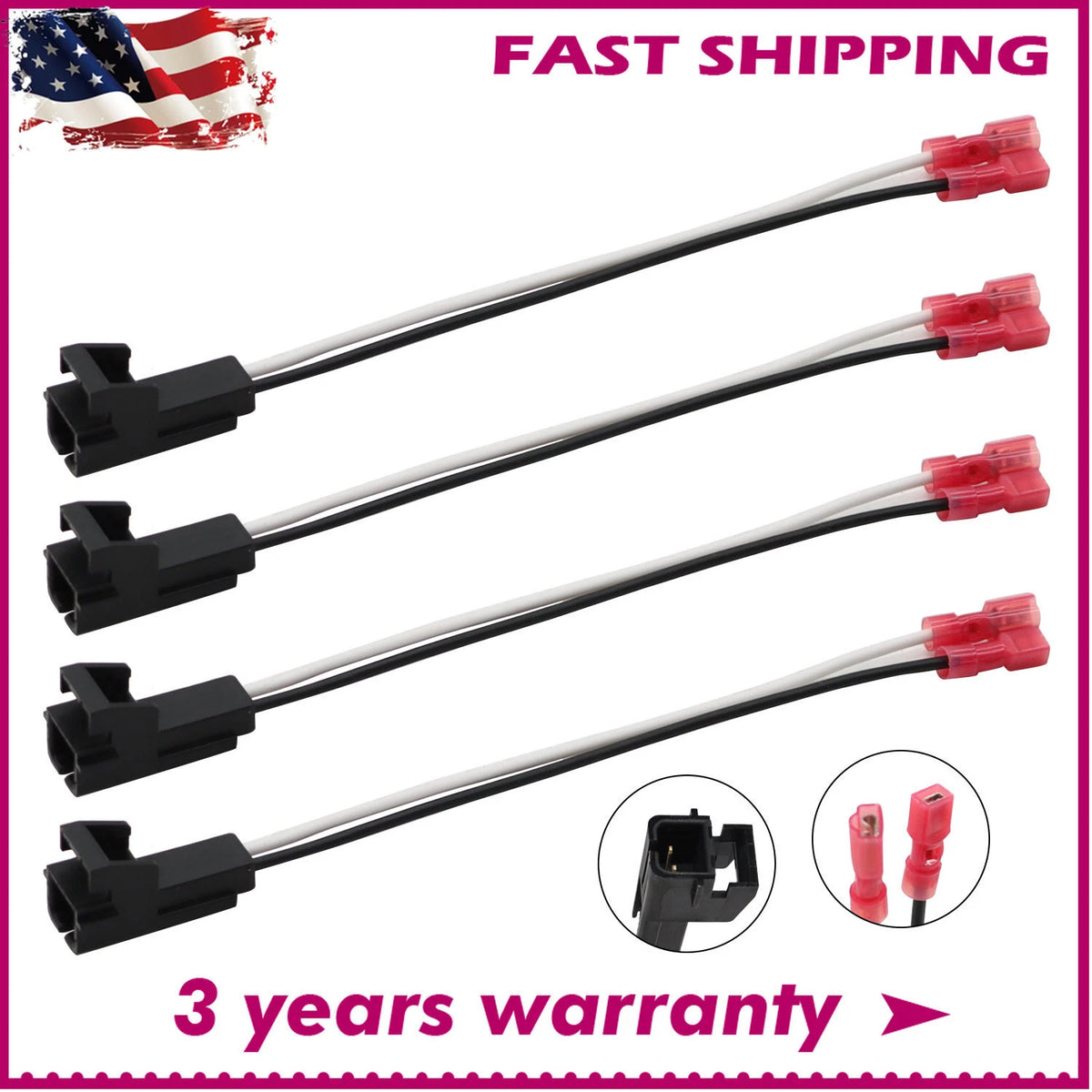 2X Radio Speaker Wiring Harness Adapter for GMC Chevy Buick Cadillac (72-4568)
