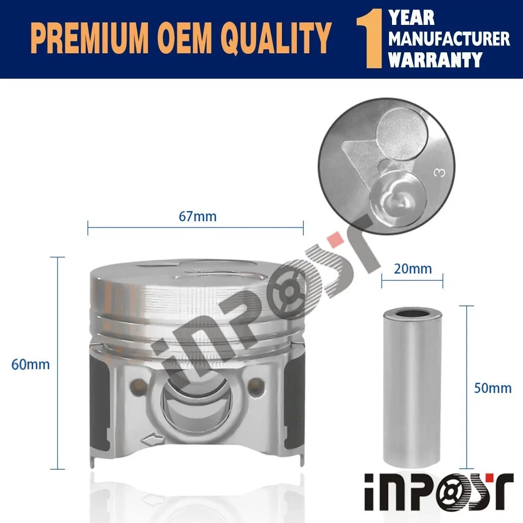 Gasket Kit Overhaul D722 for Kubota Engine (Piston Bearing Set)