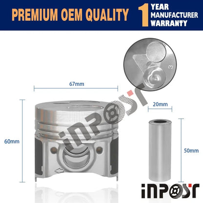 Gasket Kit Overhaul D722 for Kubota Engine (Piston Bearing Set)