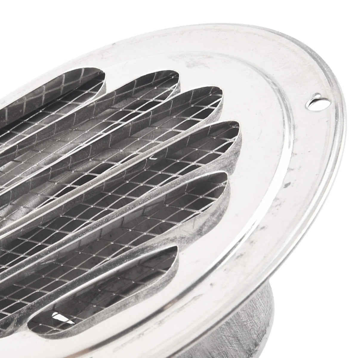 Round Exterior Wall Duct Vent with Stainless Steel Grille for Air Circulation
