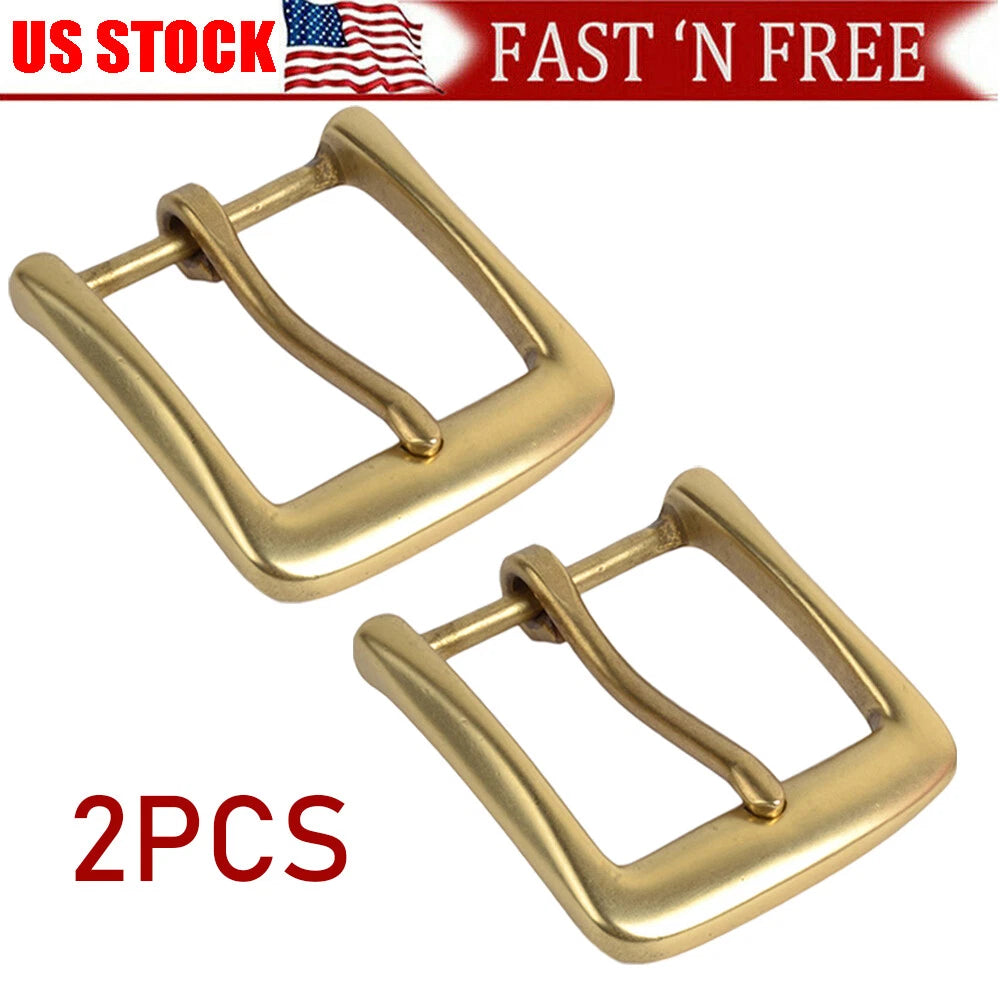 2X Solid Brass Belt Buckles for 1.7 Inch Belts