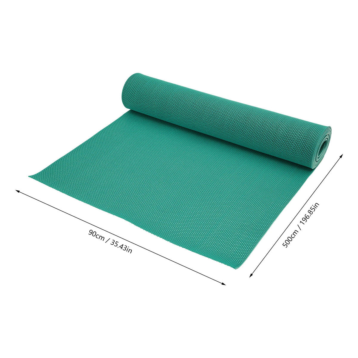 Non-slip PVC Floor Mat for Indoor and Outdoor (90x500cm) Green