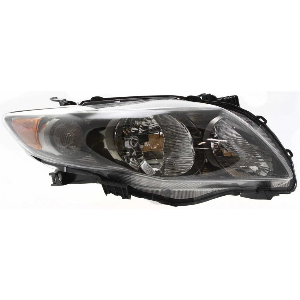 Headlight Assembly for Toyota Corolla (2009–2010) - Passenger Side, Black, LLX-TO2503183C-CL360A70, TO2503183