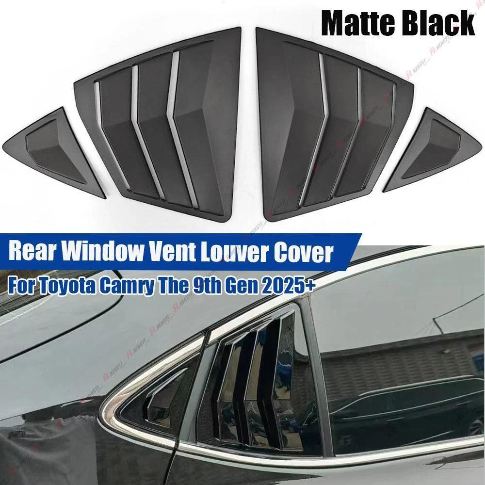 Matte Black Rear Window Vent Louver Cover for Toyota Camry (2025+)