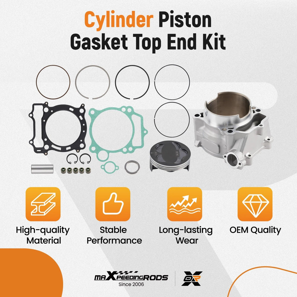 Cylinder Piston Rebuild Kit for Yamaha YFZ450 (2004–2009, 2012–2013)