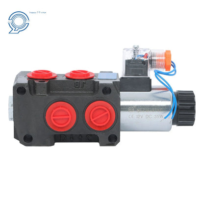 Hydraulic Solenoid Diverter Selector Valve 1/2" BSP 6 Port for