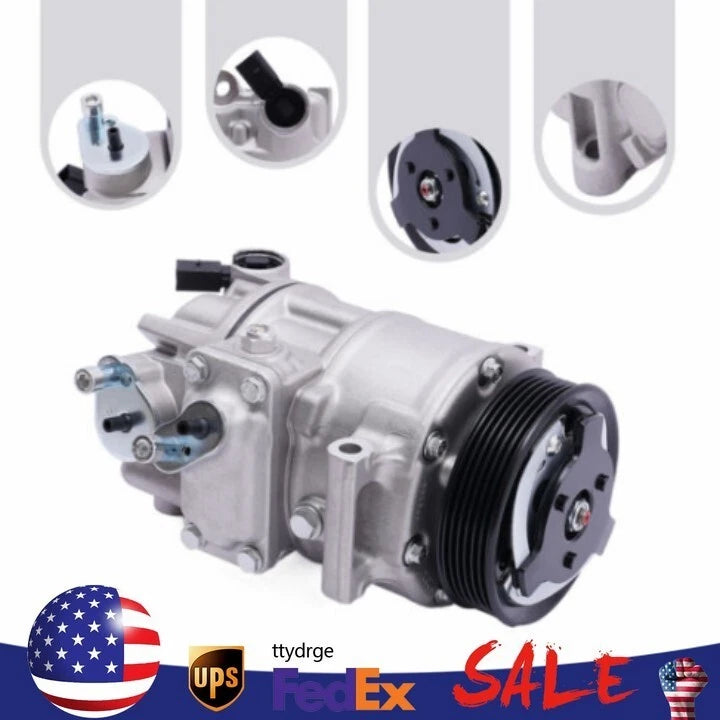 AC Compressor w/Clutch for Volkswagen Beetle CC Golf GTI Jetta (2006–2015) CO 11237C