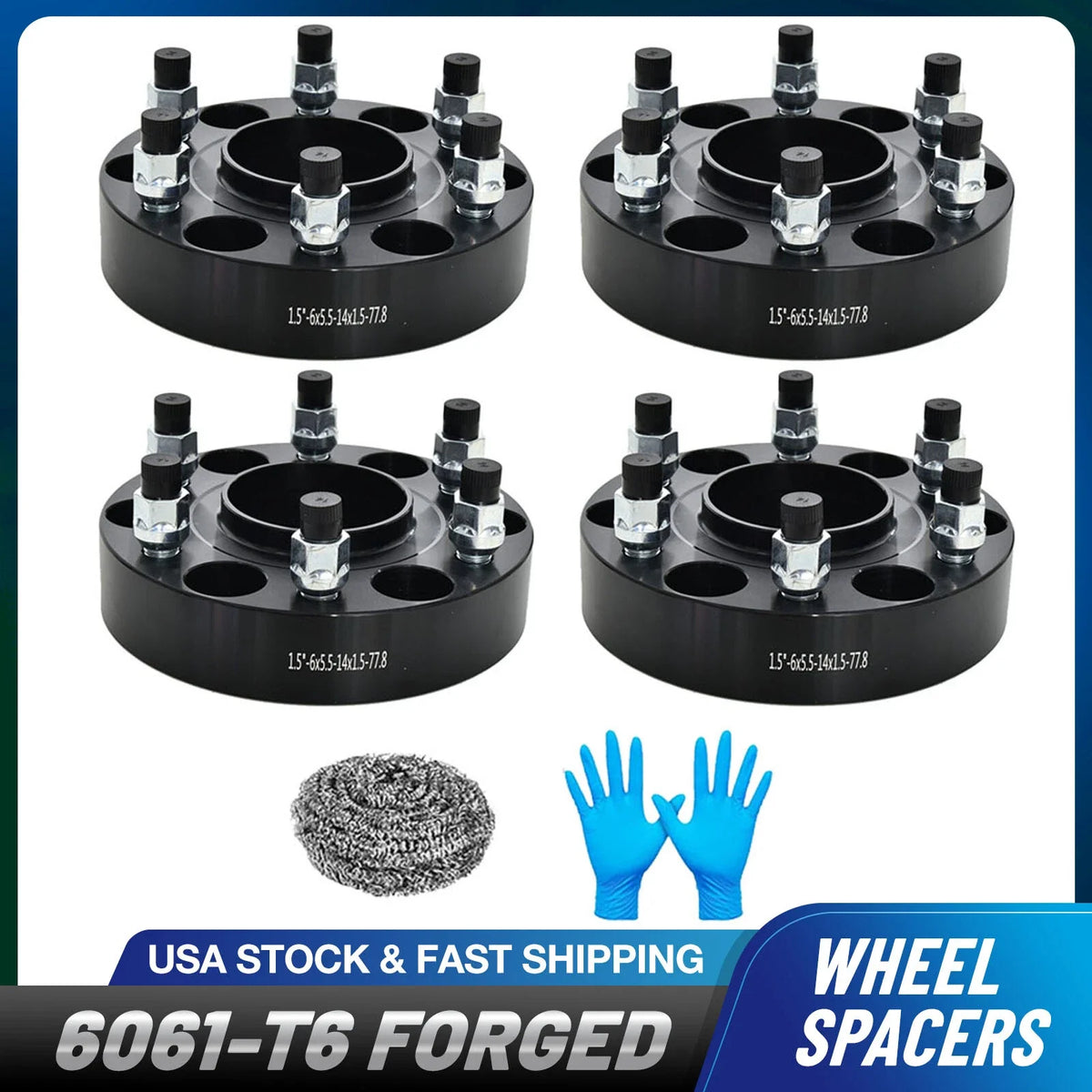 Set of 4 Hub Centric Wheel Spacers for Ram 1500 (2019–2023) 6x139.7