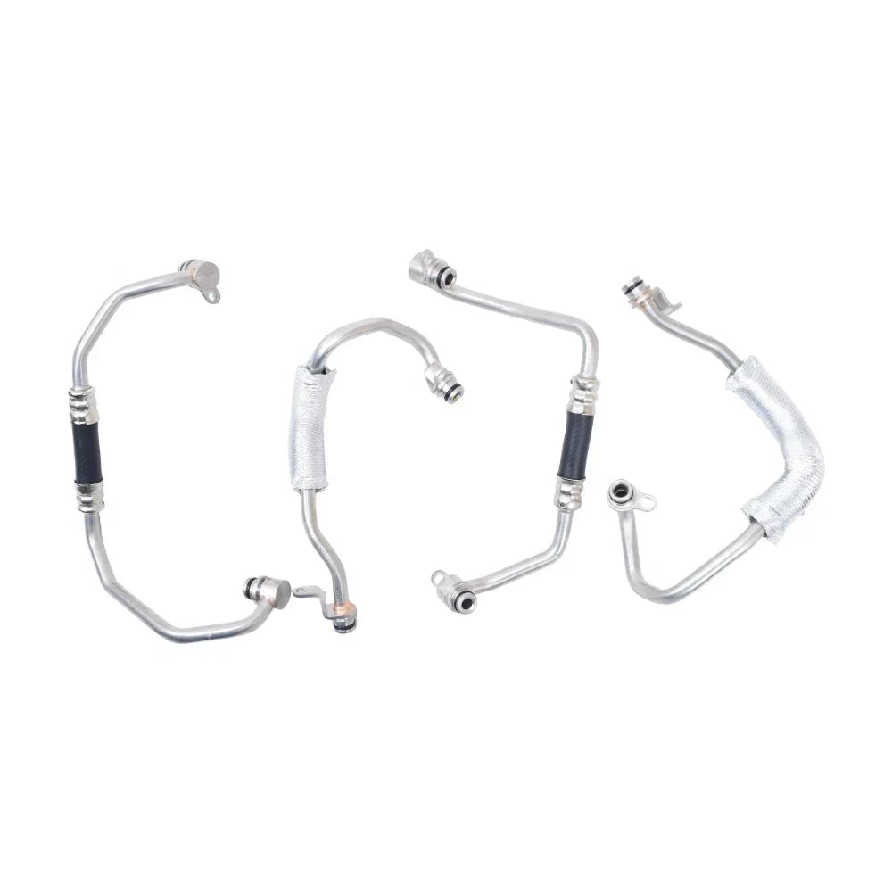 Set of 4 Turbo Charger Coolant Hose Line Kit for BMW 335i xDrive (2007–2013)