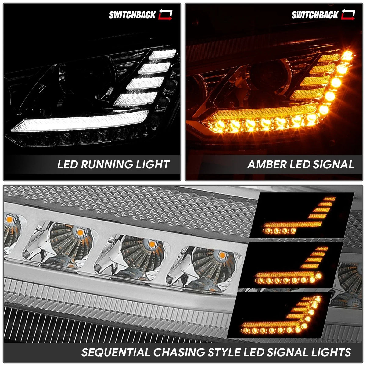 Full LED Chrome Clear Headlight for Peterbilt 579 (2022–2025)
