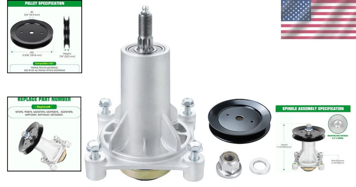 Versatile Spindle Assembly for Mower (532187292, 195945)