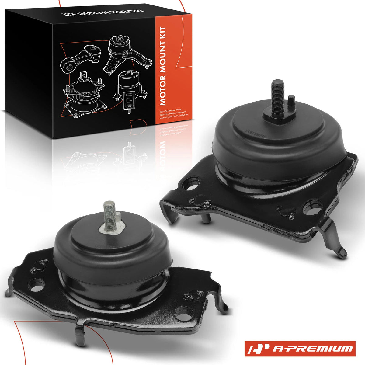 2X Front Engine Motor Mount for Toyota Tundra (2007–2014) 123620P020, 123610P050