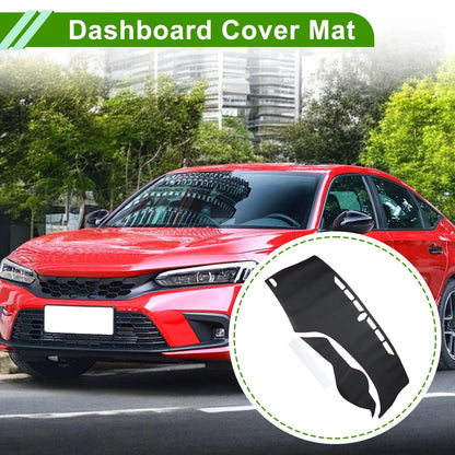 Dashboard Cover for Honda Civic (2012–2015) Dash Mat Carpet Black Red