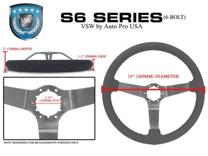 14" Black Gray Leather 3 Spoke Steering Wheel for GM Comfort Grip Replacement (1989–1997)