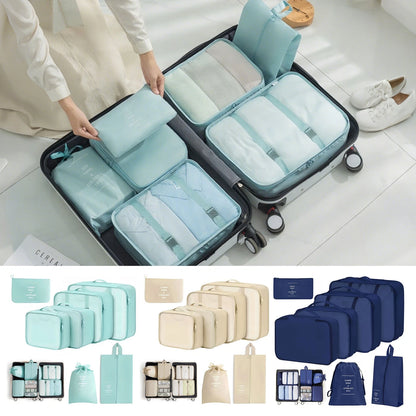 7PCS Travel Storage Bag Set for Clothes, Shoes, Toiletries