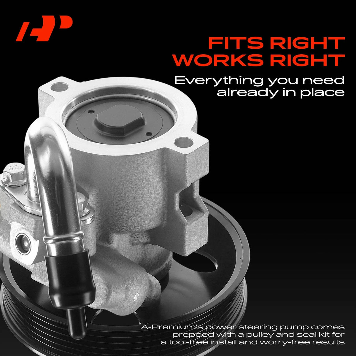 Power Steering Pump w/ Pulley for Chevy Aveo Pontiac G3 Suzuki Swift (2004–2011) - 96801443, 20-806, 20806